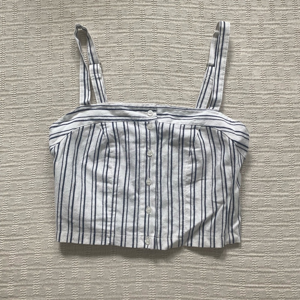 Brandy Melville striped corset crop top.